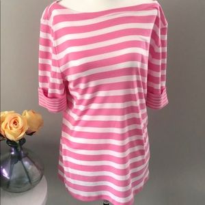 🆕 Ralph Lauren Pink and White Striped Top